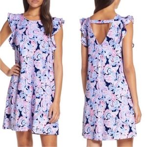 Lilly Pulitzer Dani Jersey Swing Dress High Tide Navy Size Small